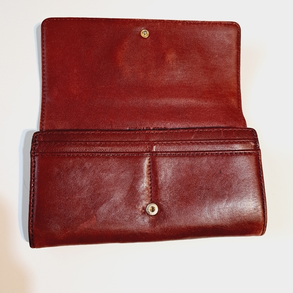 Michael Kors Bi Fold Accordian Leather Wallet in Burgundy Oxblood - Picture 4 of 8